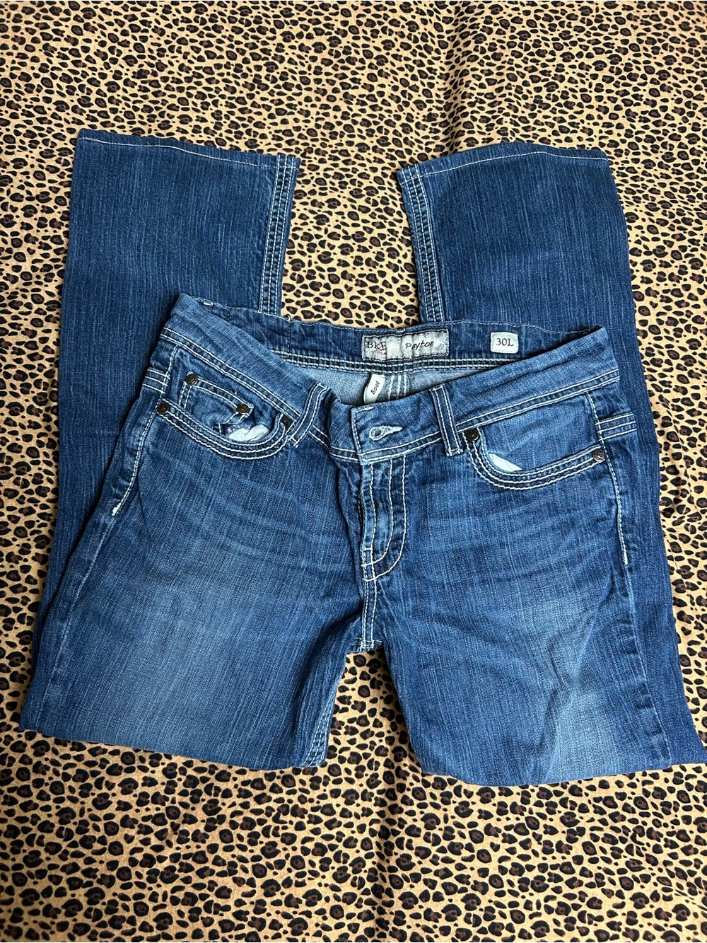 BKE Women's Dark Blue Bootcut Jeans